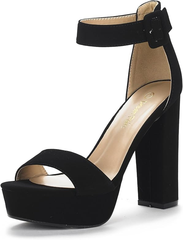 DREAM PAIRS Women's Hi-Lo High Heel Platform Pump Sandals | Amazon (US)