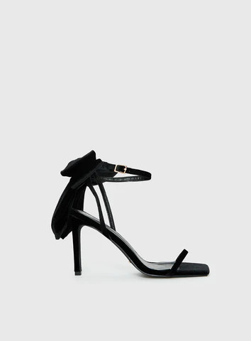 Billini Elesa Bow Detail Stiletto Heels Black | Princess Polly US
