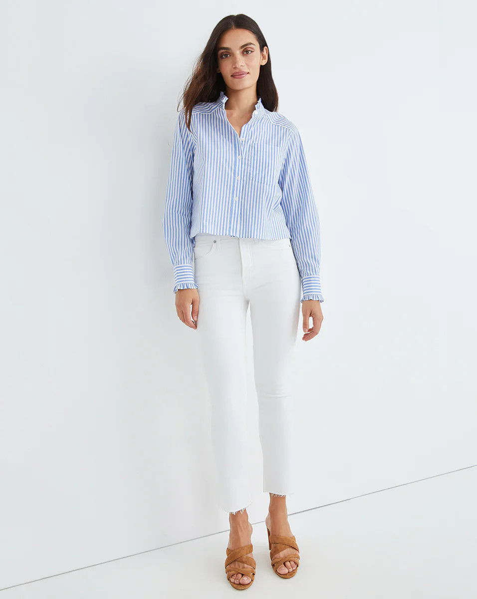 Carly Kick-Flare Jean | Raw Hem | Veronica Beard