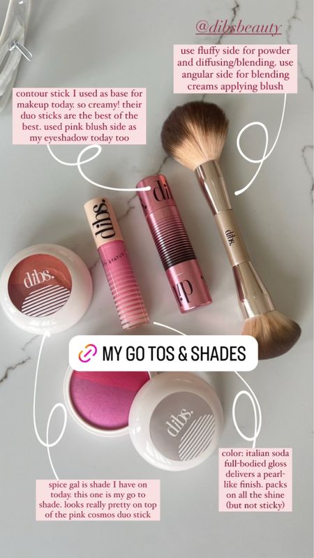 My go to Dibs beauty products 💖 use code: CHRISTINE for 15-20% off! 

Duo stick shade: pink cosmos 
Blush: spicy gal 

Dibs beauty, makeup routine, summer makeup, beauty routine, beauty favorites, makeup favorites, Mother’s Day gift, gift for her, makeup brush, Christine Andrew 

#LTKGiftGuide #LTKsalealert #LTKbeauty