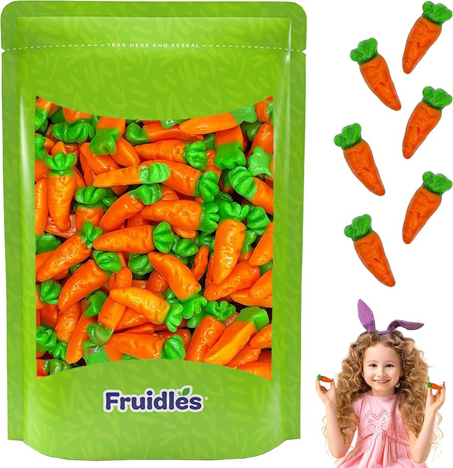 Fruidles Easter Gummi Carrots Candy, Delicious Fruit Flavors Gummies, Soft, Chewy, Fun and Festiv... | Amazon (US)