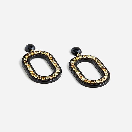 Made-in-Italy jeweled oval earrings | J.Crew US