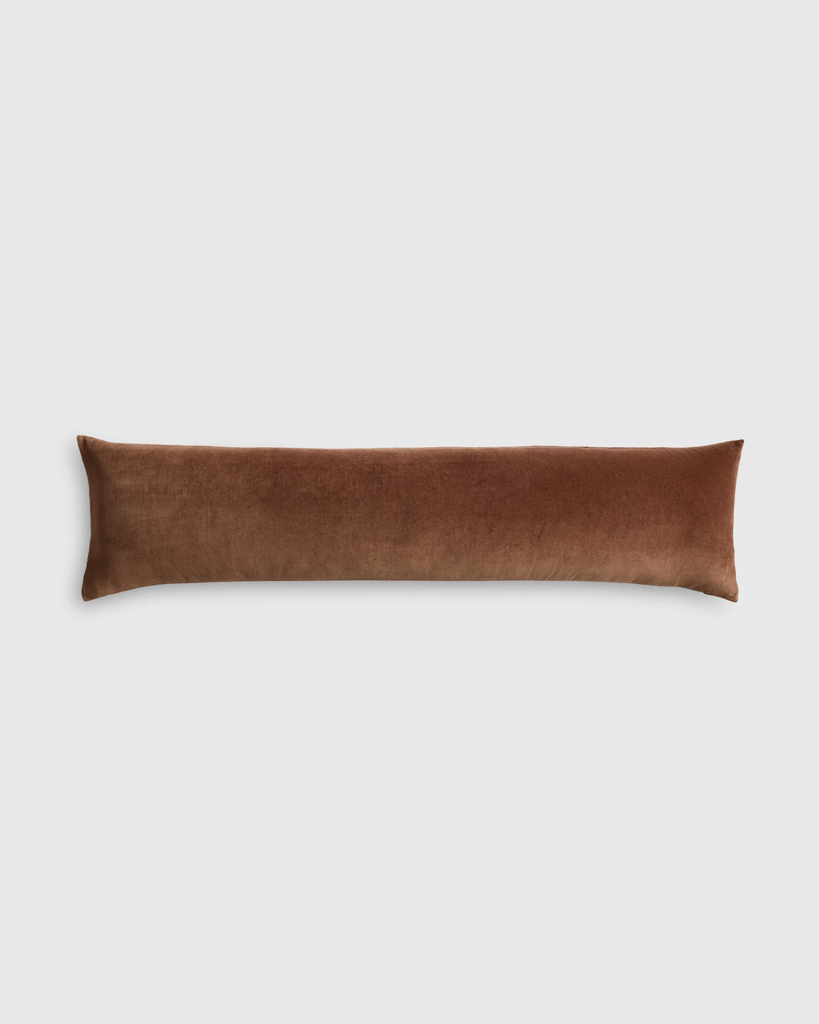 Quince | Cotton Velvet OverSized Lumbar Pillow Cover in Olive, Size 12""x48 | Quince