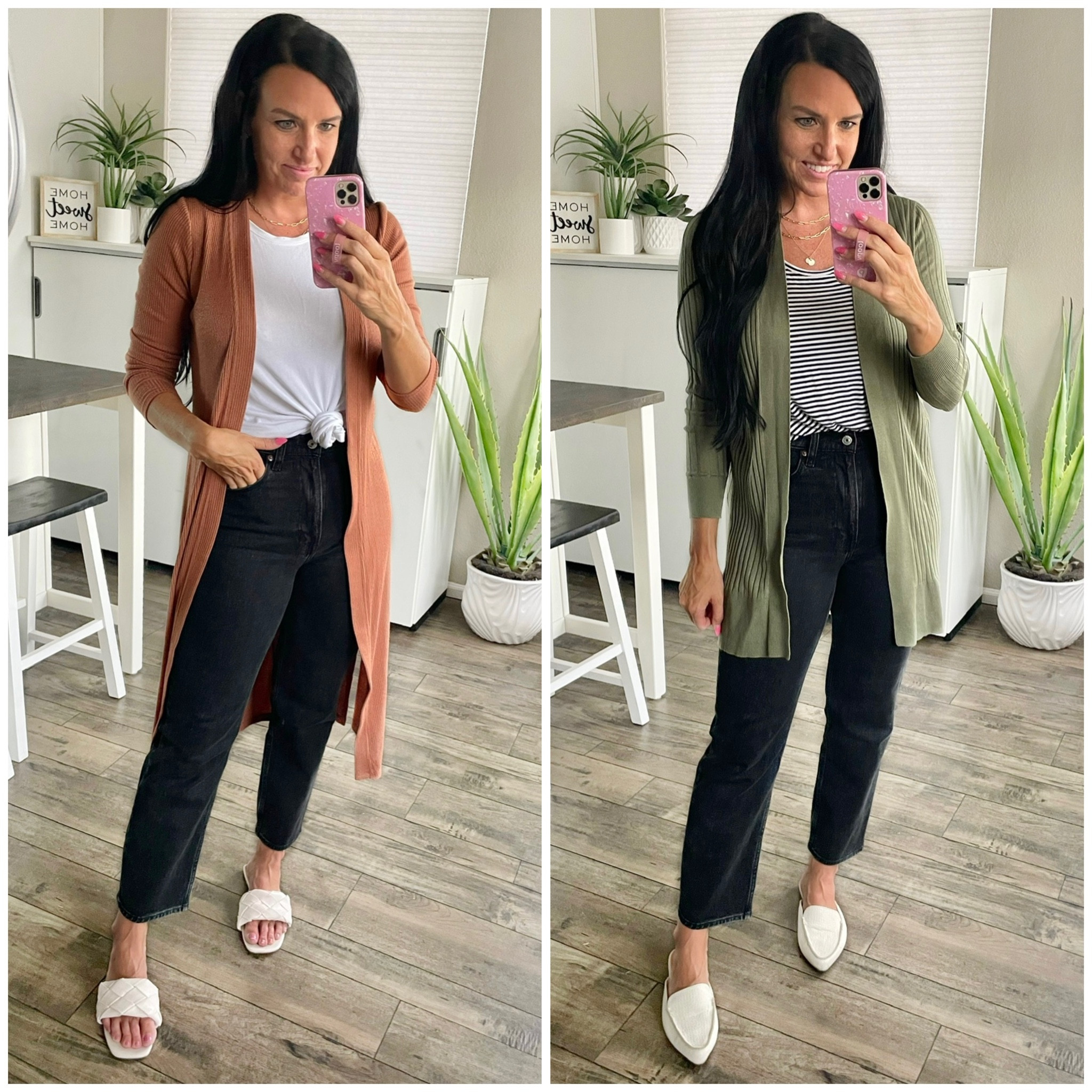 Ankle straight jeans styled for fall are on sale in the LTK app! 🍂

Transition into fall with slides or mules and a lightweight cardigan! My cardigans are old, but linking updated or similar styles!

(Size details starred in the shopping image.)

Abercrombie, jeans, fall outfit #ltkunder100 #ltkstyletip, cardigan, mules 

#LTKstyletip #LTKSeasonal #LTKSale