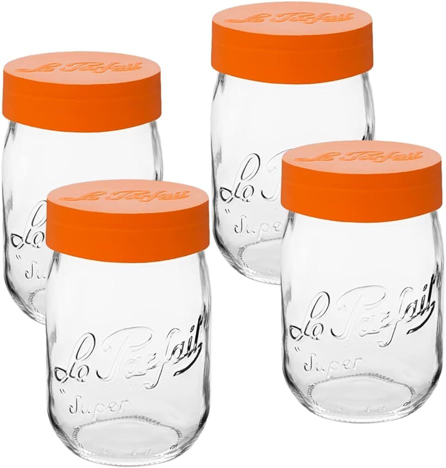 Le Parfait Screw Top Jar Wide Mouth French Glass Jar | Ideal for Food and Soup Storage, Canning, ... | Amazon (US)
