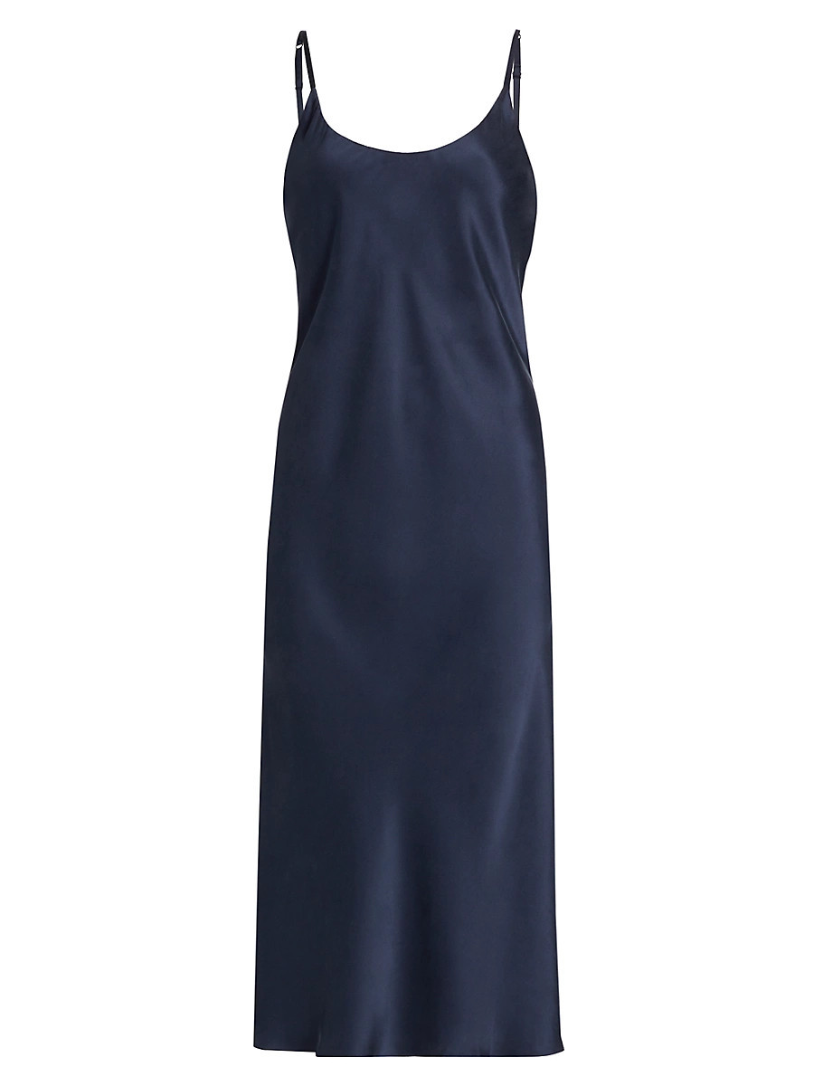 Women's Washable Silk Slip Dress - Deep Blue - Size XS | Saks Fifth Avenue