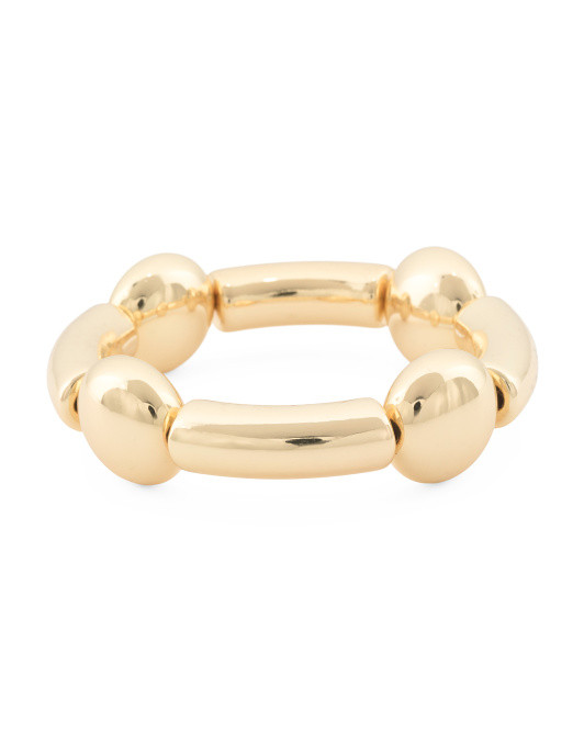 Gold Beaded Adjustable Bracelet | TJ Maxx