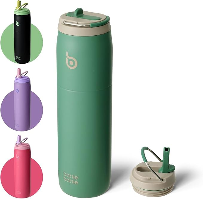 Bottle Bottle Insulated Water Bottle 950ml(32oz) with Straw and Lid for Sports and Gym Stainless ... | Amazon (UK)