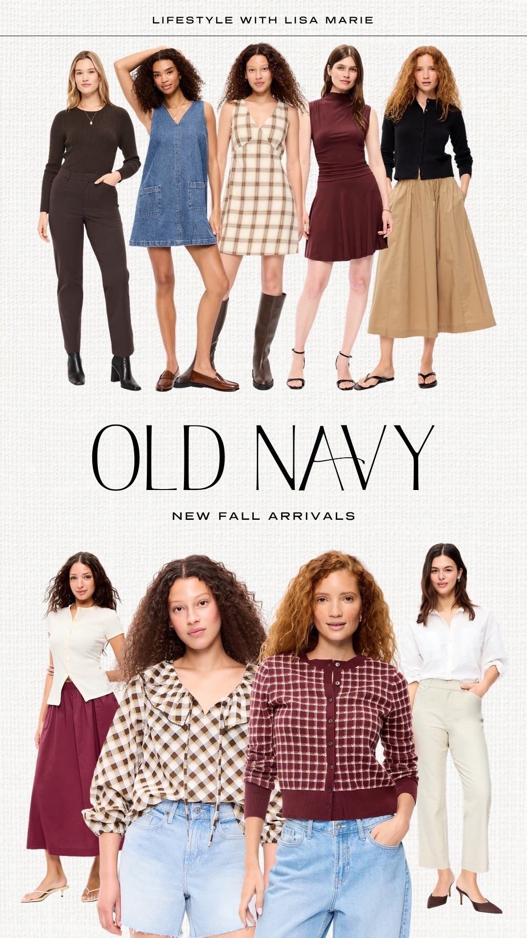 Old Navy new arrivals for fall! Mini, midi and maxi dresses and skirts. Fall elevated casual outfits. Jumpers, rompers and pinafore dresses. Business casual tops and pants. Burgundy, maroon, brown, tan and beige outfits. Cardigans and tops. Denim jeans, shorts, dresses and jumpers.

#LTKootd #LTKSeasonal #LTKPetite