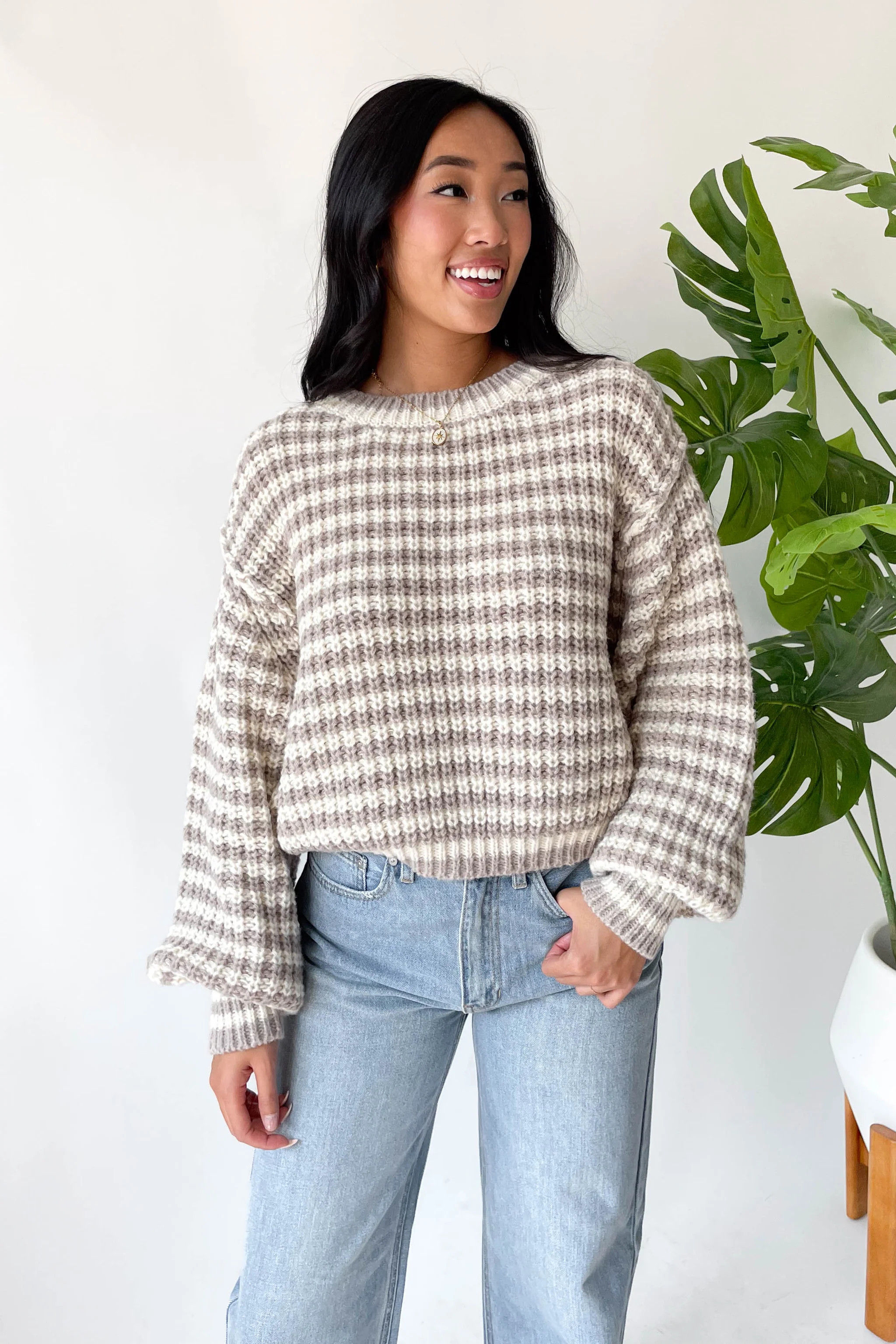 Manhattan Sweater in Stone | Grey Bandit