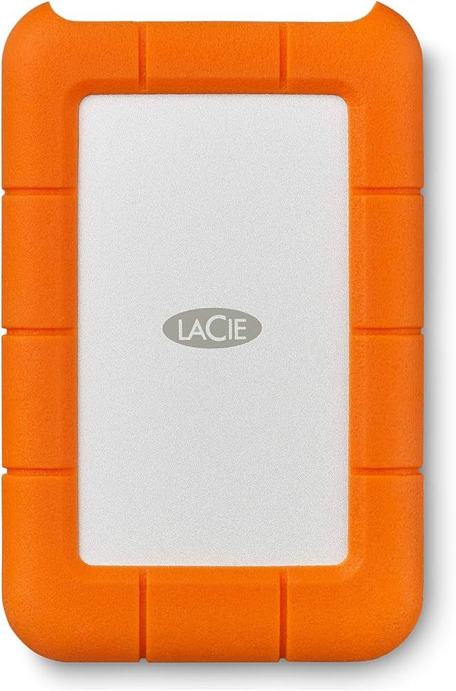 LaCie Rugged Mini, 5T,B USB 3.0 Portable 2.5 inch External Hard Drive for PC and Mac, Orange/Grey... | Amazon (US)