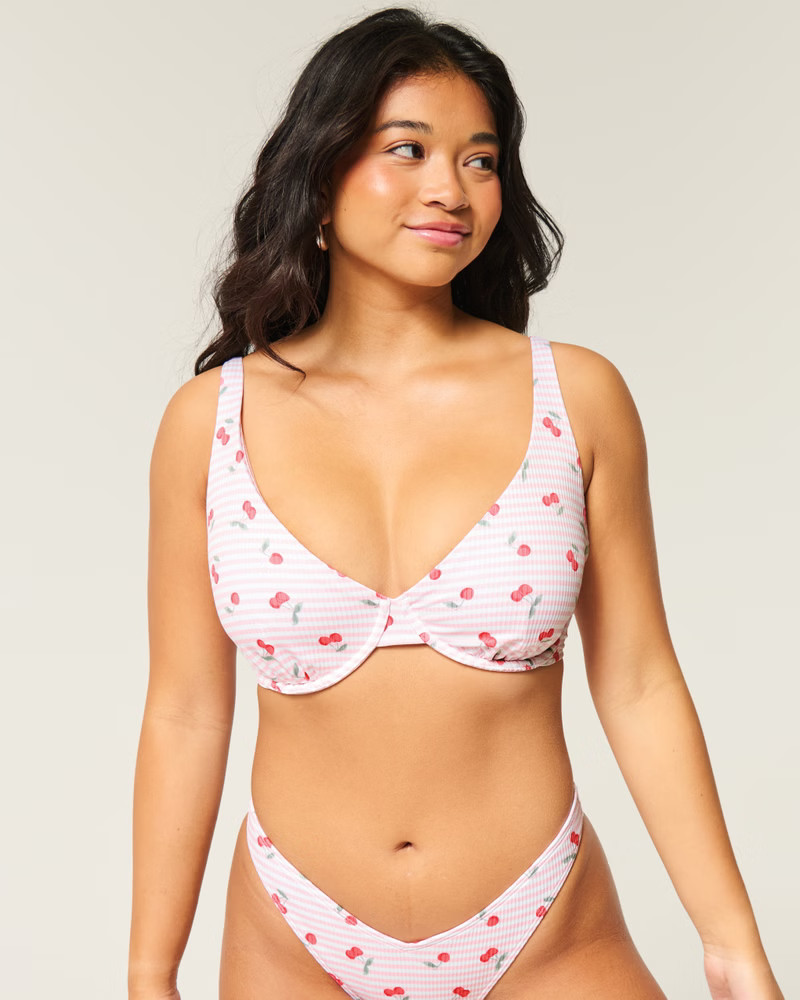 Ribbed Multi-Way Triangle Bikini Top | Hollister (US)