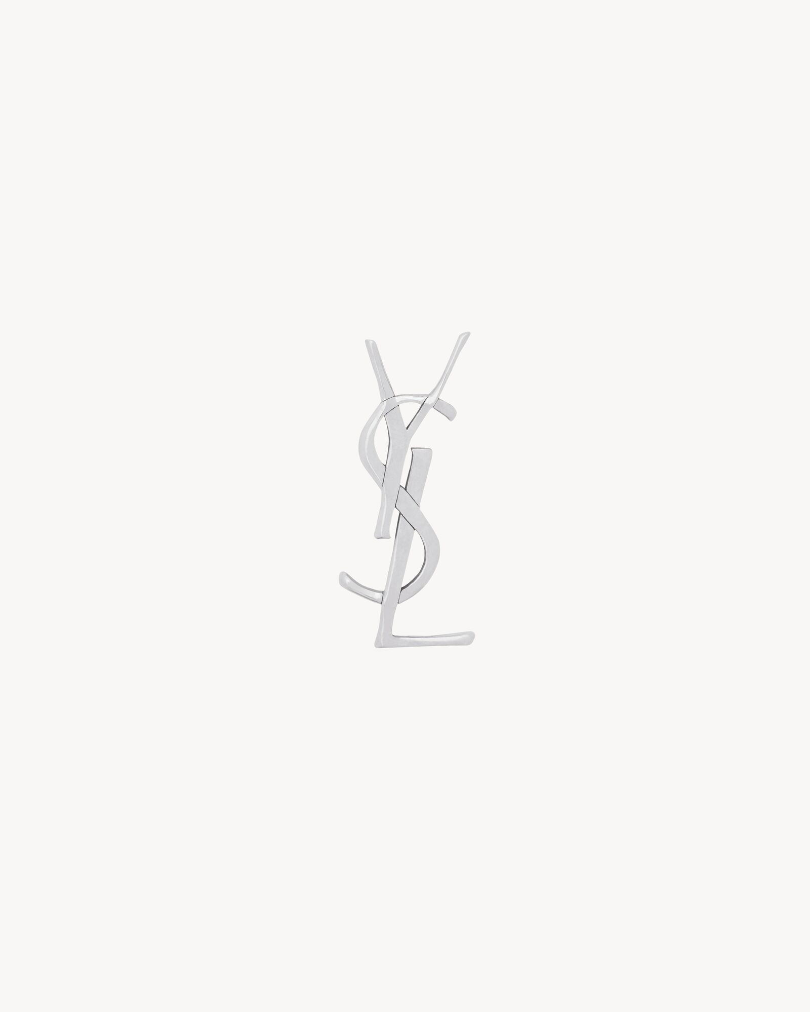 CASSANDRE stud earring in 18K grey gold | Saint Laurent Inc. (Global)
