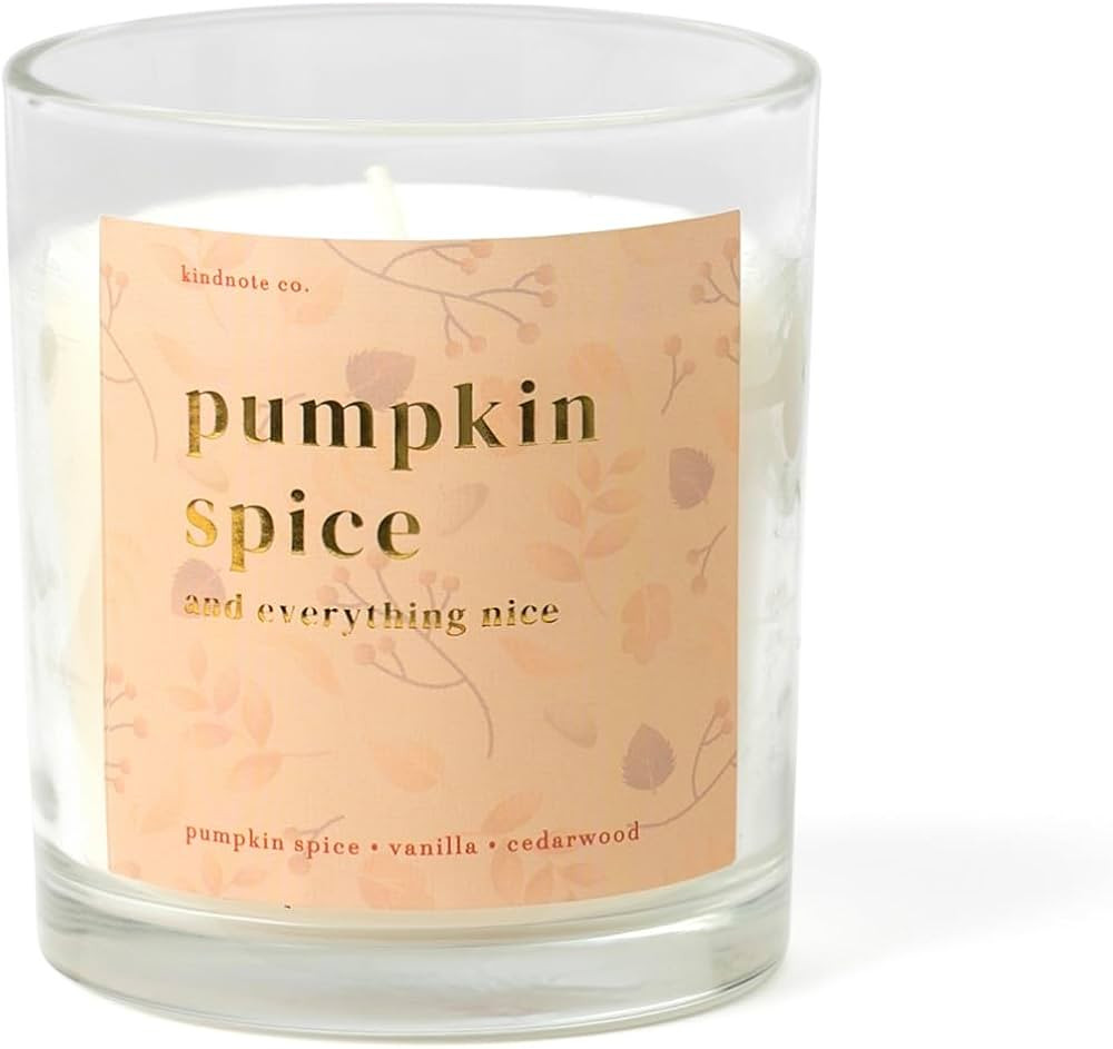 Pumpkin Spice Candle - 8oz Soy Fall Scented Candle, Pumpkin Candles Scented - Cinnamon Candle, Va... | Amazon (US)