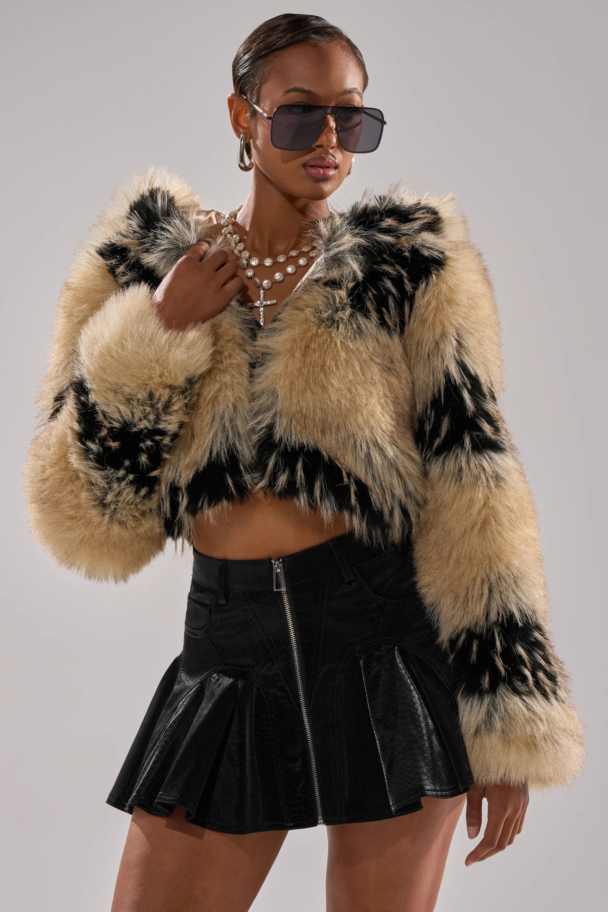 ALEXIA FAUX FUR BOMBER | AKIRA