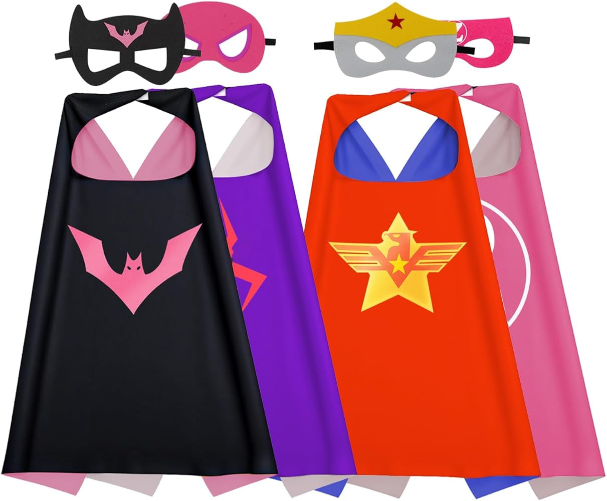 Kids Capes and Masks Boys Girls Costumes for Halloween Christmas Cosplay Dress Up | Amazon (US)