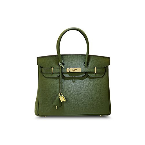 Ainifeel Women's Genuine Leather Padlock Bag with Shoulder Strap 25cm and 20cm Mini Cross Body Handb | Amazon (US)