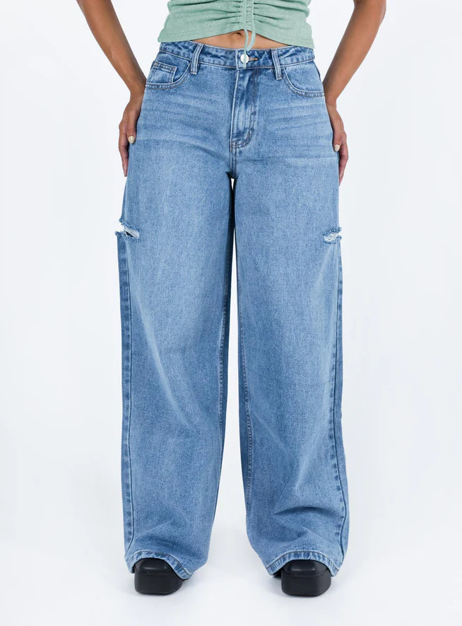 Teags Jeans Mid Wash Denim | Princess Polly US