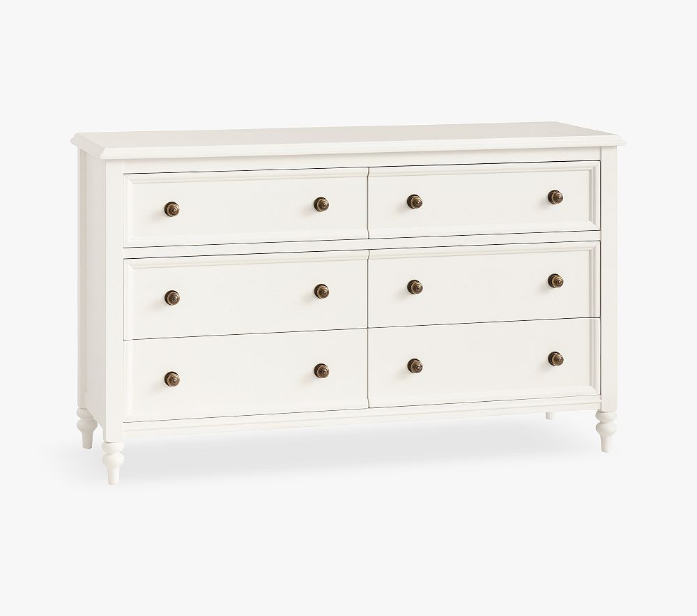 Chris Loves Julia Turned Wood 6-Drawer Dresser (56w x 19d") | Pottery Barn Kids