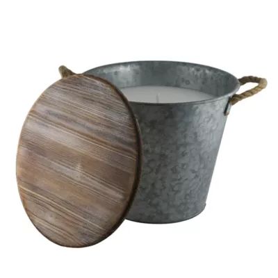 Patio Essentials 155 Oz. Galvanized Bucket Citronella Candle | Bed Bath & Beyond