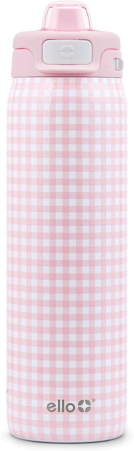 Ello Pop & Fill Stainless Steel Water Bottle with Quick Fill Technology, Double Walled Vacuum Ins... | Amazon (US)