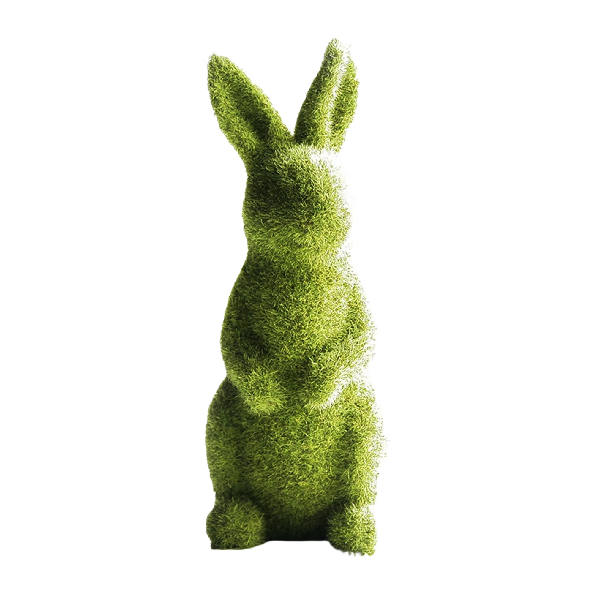 Easter Moss Bunny Flocked Rabbit Statue Figurine Festival Garden Yard Home Party Ornament Decorat... | Walmart (US)
