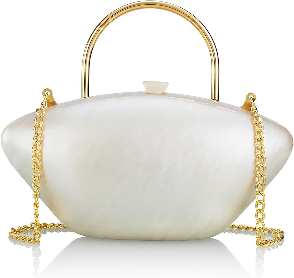YYW Clutch Purses Women Semicircle Evening Bag Crossbody Bag for Women Elegant Handbags for Weddi... | Amazon (US)