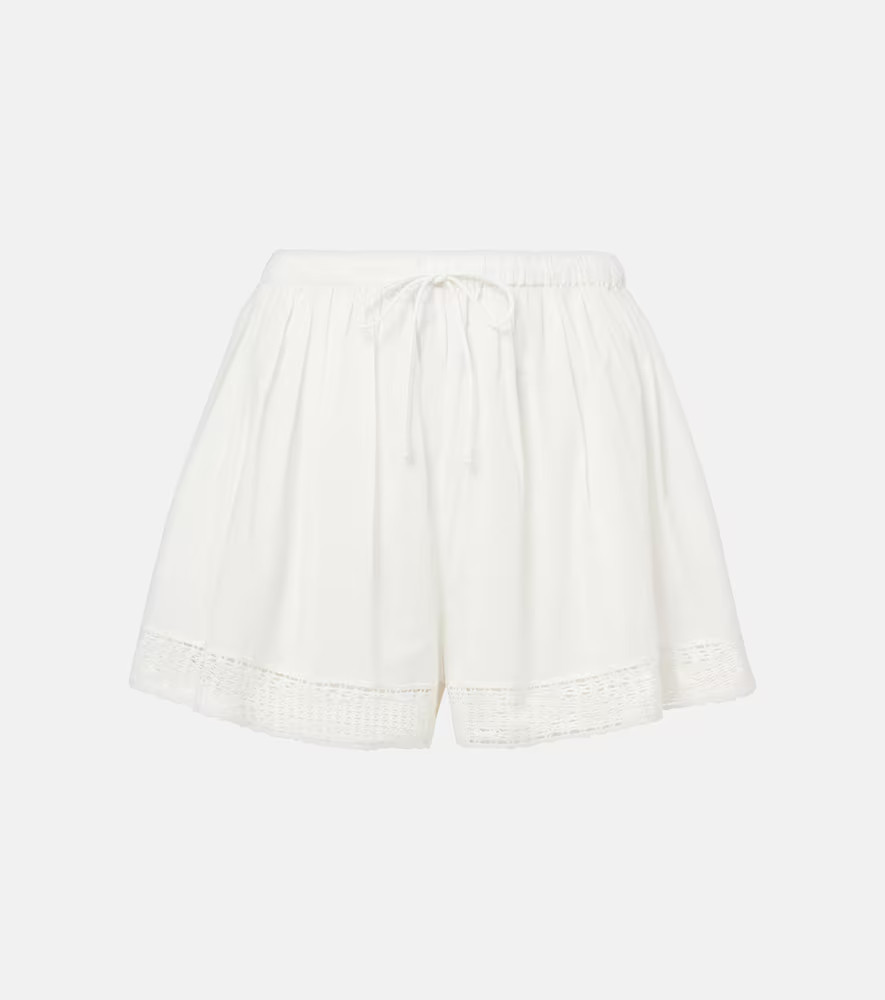 Ulla Johnson Isla crochet-trimmed cotton shorts | Mytheresa (US/CA)