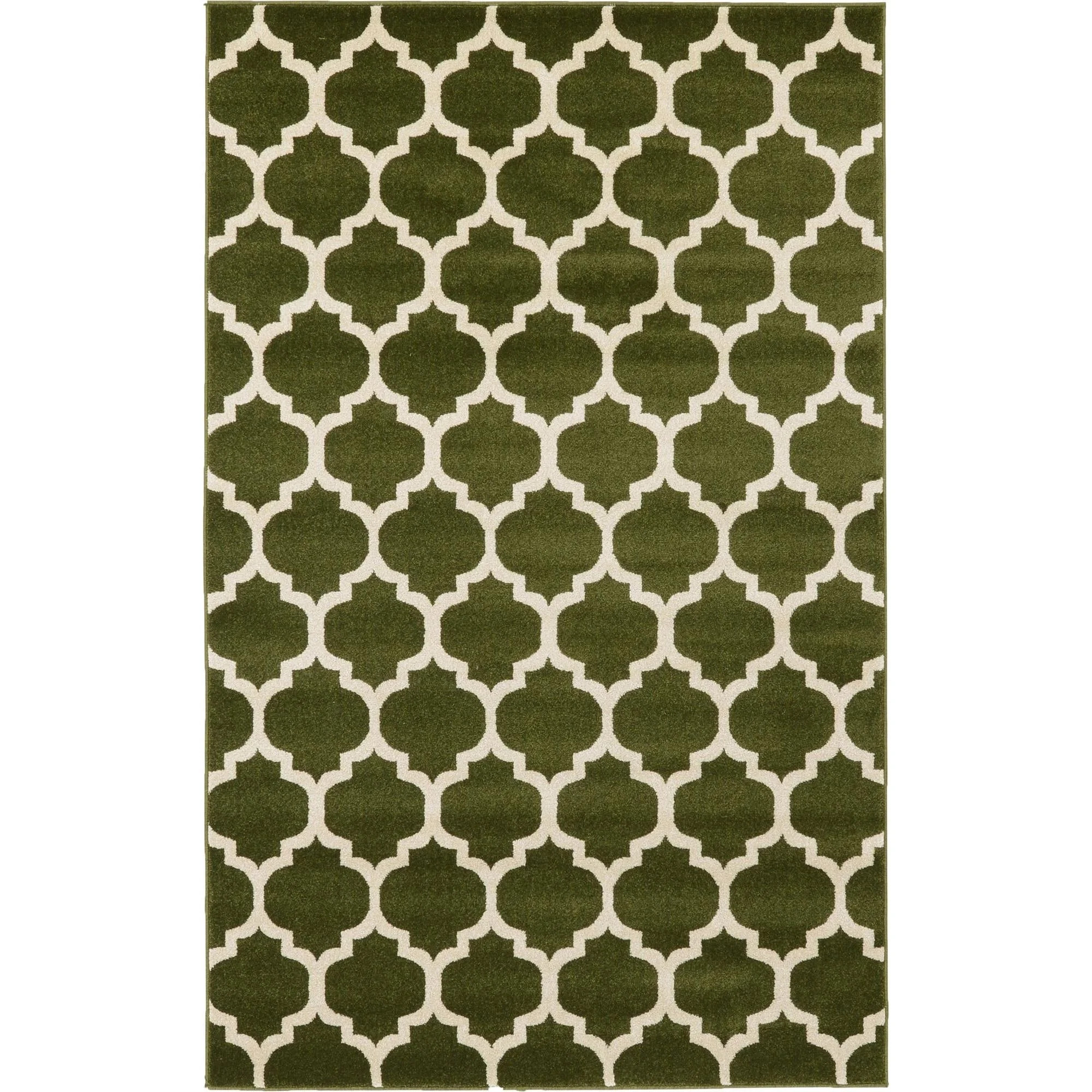 Unique Loom Philadelphia Trellis Rug Dark Green/Beige 5' 1" x 8' Rectangle Geometric Contemporary... | Walmart (US)