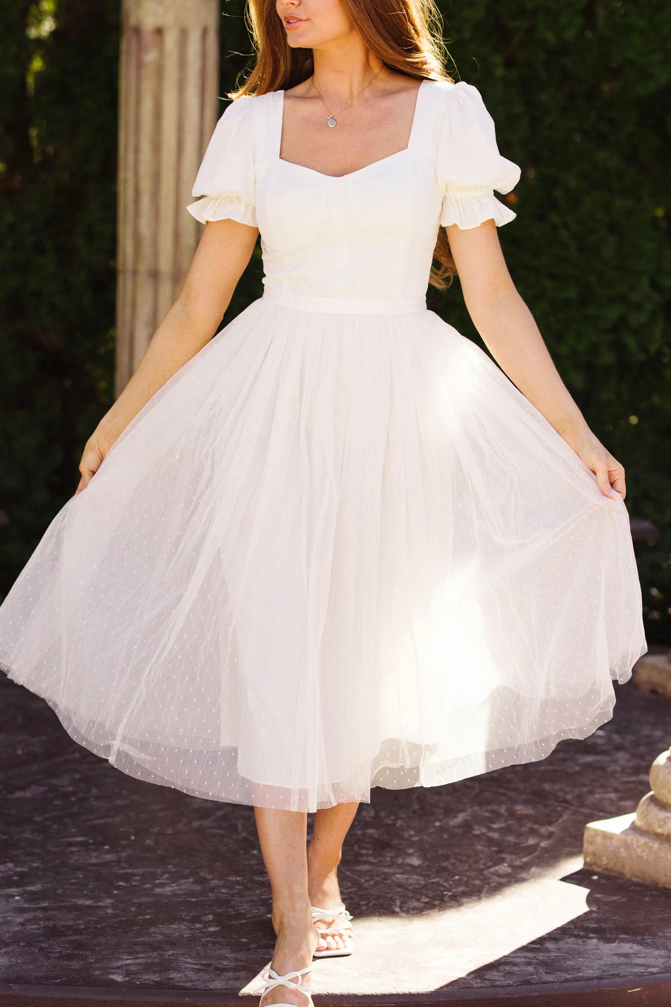 Ballerina Dress in White | Ivy City Co
