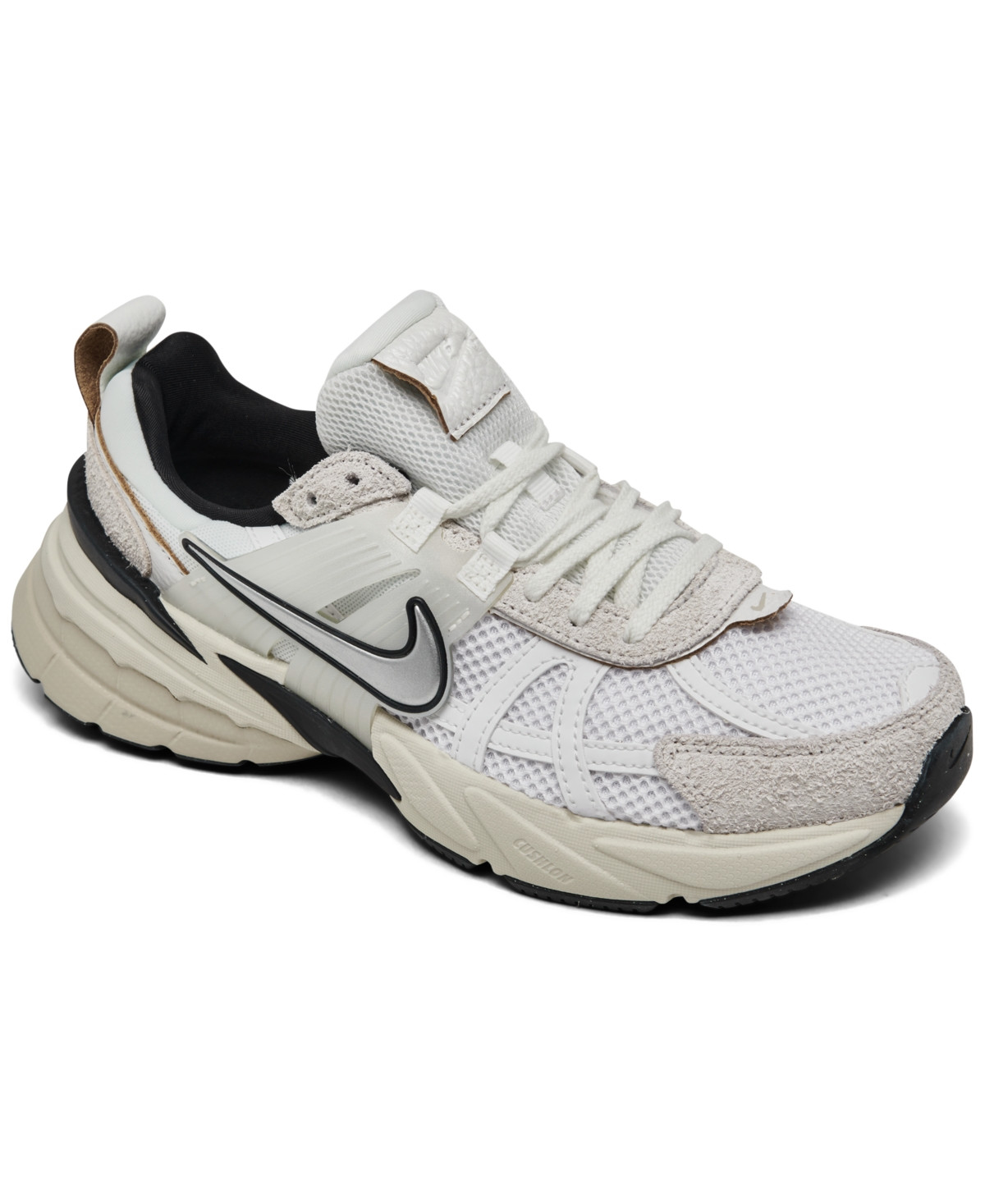 Nike Women's V2K Run Running Sneakers from Finish Line - White/Chrome | Macy's