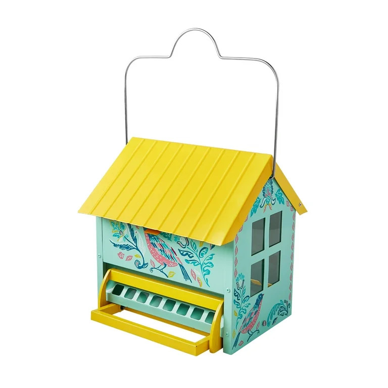 The Pioneer Woman Bird Ogee Squirrel Proof Hopper Bird Feeder | Walmart (US)