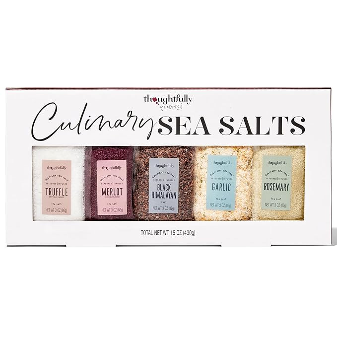 Thoughtfully Gourmet, Culinary Sea Salts Gift Set, Add Flavor to Meats, Vegetables and More, Gour... | Amazon (US)