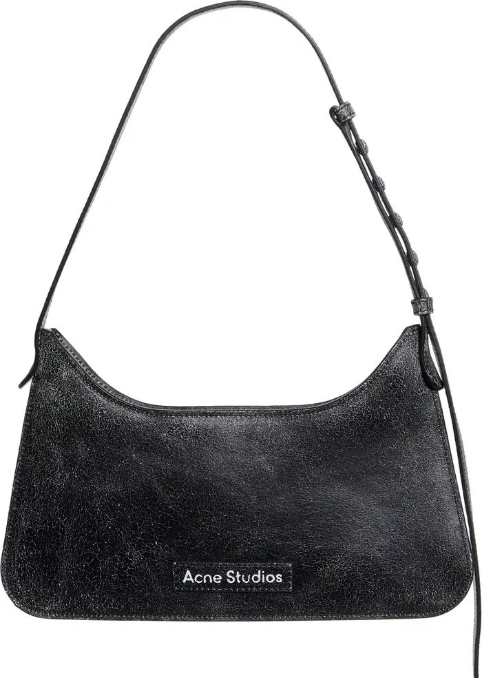Acne Studios Mini Platt Crackle Leather Shoulder Bag | Nordstrom | Nordstrom