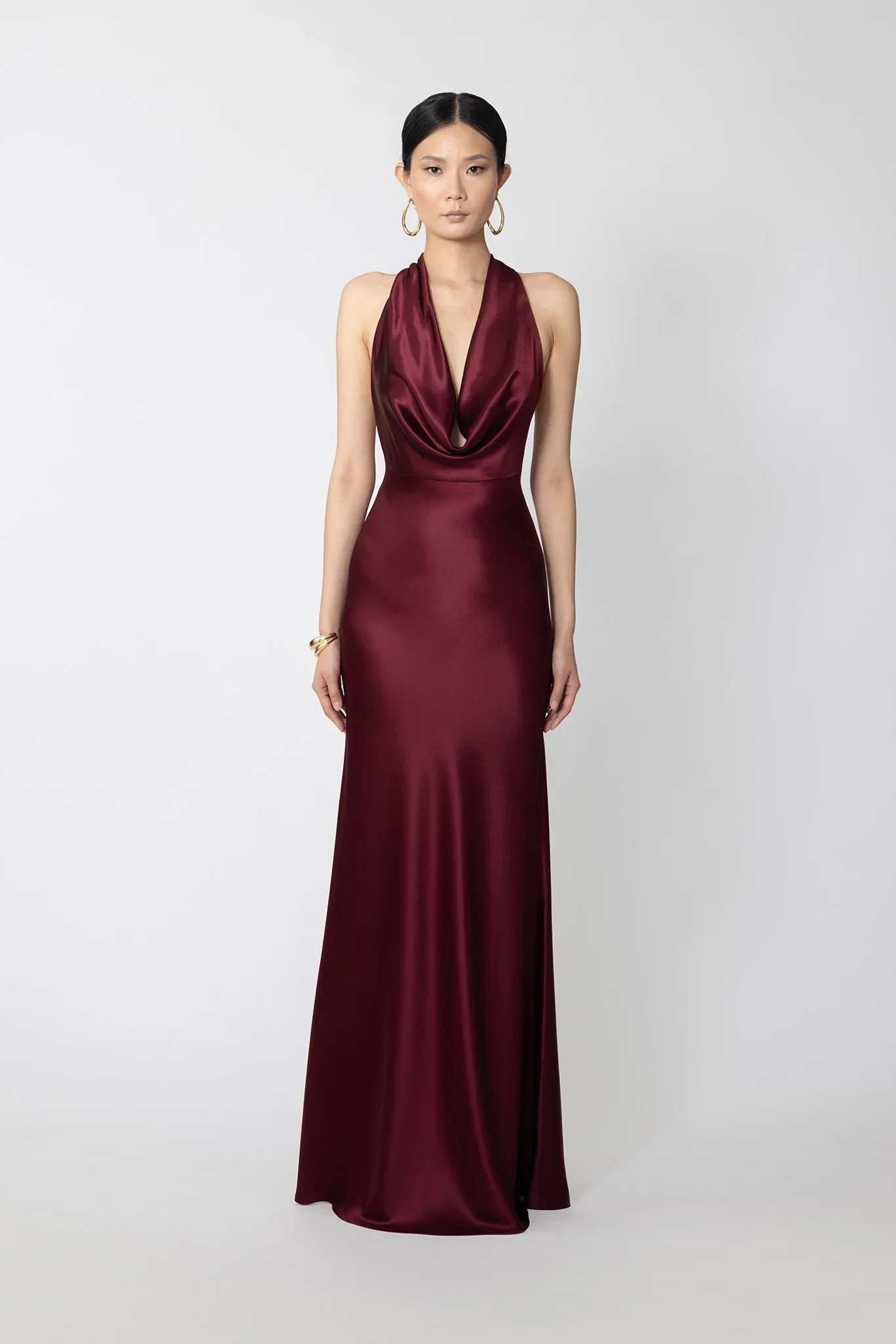 Pearl Satin Gown | Sau Lee