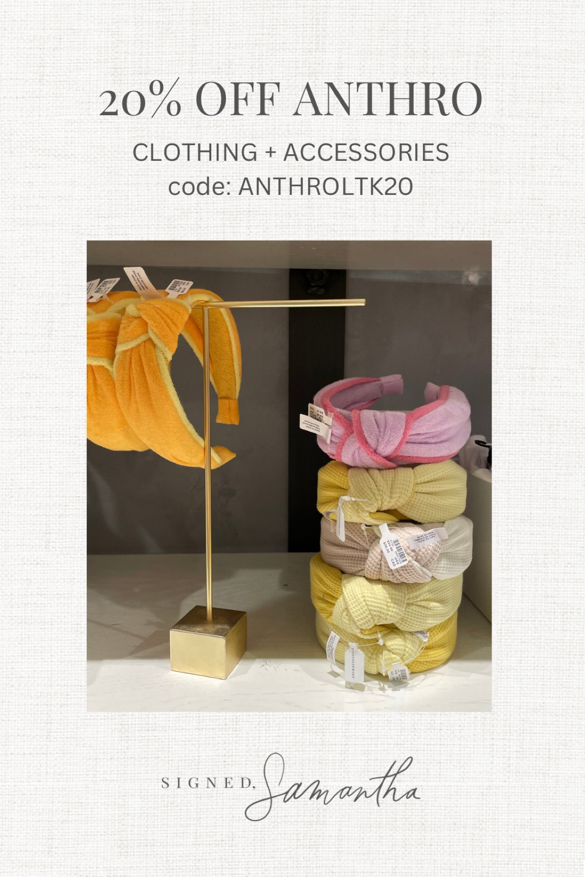 Super cute headbands. Would use for doing makeup or a pool day  

#LTKxAnthro #LTKFind #LTKsalealert