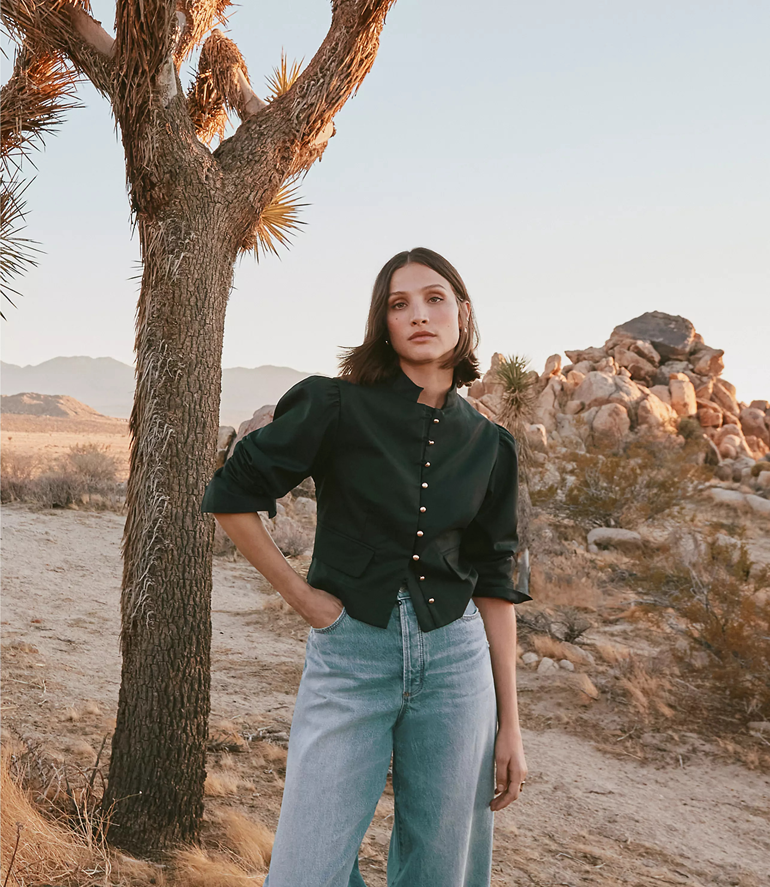 Petite Puff Sleeve Jacket | LOFT