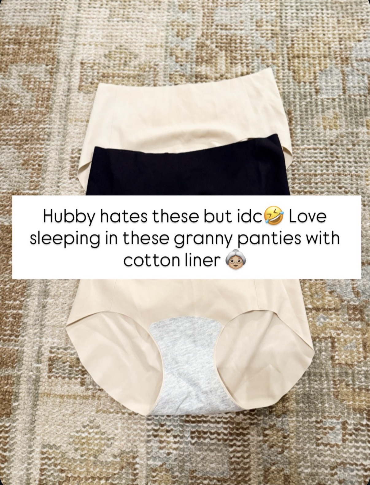 I love these granny panties to sleep in! Has a cotton liner. Seamless and full booty coverage. 

#LTKFindsUnder50 #LTKmomlife