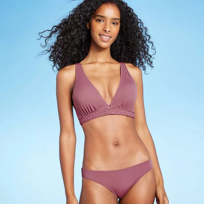 Women's Push-Up Braid Trim Detail Bikini Top - Shade & Shore™ | Target