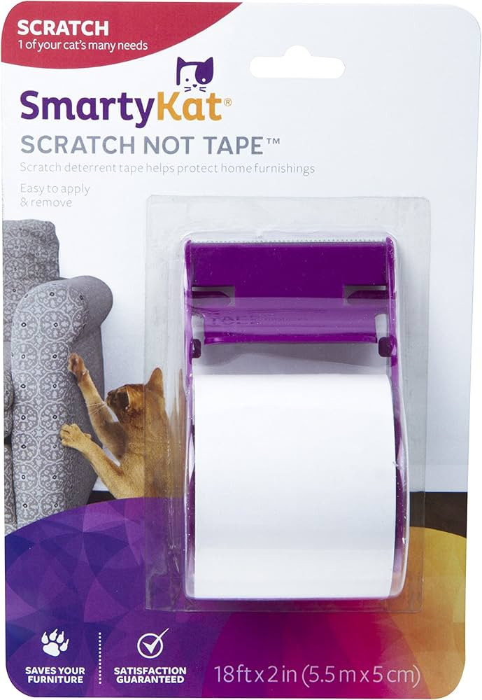 SmartyKat Scratch Not Scratch Deterrent Tape for Cats, Easy to Apply & Remove - White | Amazon (US)