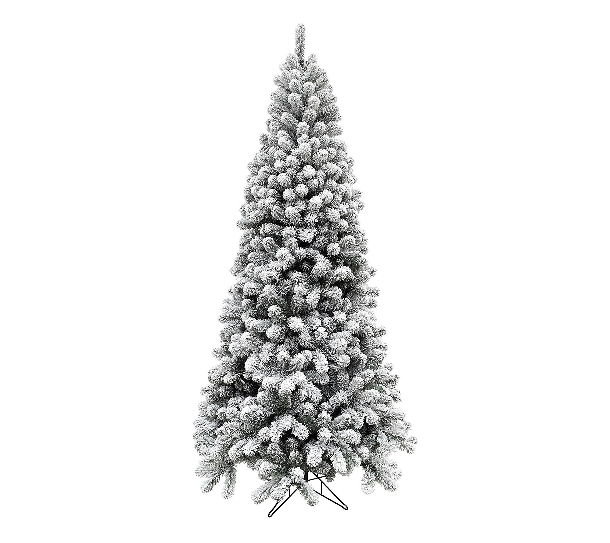 Fraser Hill Farm 10-Ft. Flocked Alaskan Pine Ch ristmas Tree | QVC
