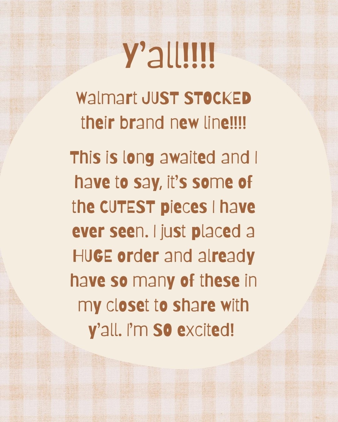 Y’ALL!!!! 😍 Walmart JUST dropped a brand new fashion line and these new arrivals are SO GOOD! 🙌🏼✨ I’ve been waiting for this launch, and it may seriously be some of the cutest Walmart fashion I’ve seen yet!

Think elevated details, adorable prints, easy everyday pieces and styles that look WAY more expensive than their Walmart price tags. 🤎 I placed a HUGE order the second everything went live, and I already have several pieces in my closet ready to try on and share with y’all! 👏🏼

Get ready because there is SO much Walmart newness coming! 😍 Which pieces are going to be the first to sell out?!

#walmartfashion #walmartfinds #walmartnewarrivals #walmartstyle #walmartfashionfinds #affordablefashion #affordablestyle #newarrivals #fashionfinds #walmartoutfits #outfitinspo #everydaystyle #affordablefinds #walmartmusthaves #fallfashion #falloutfits

#LTKootd #LTKPetite