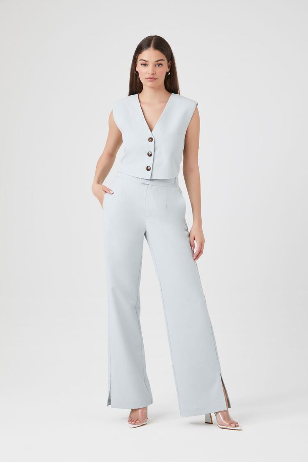 Vest & Wide-Leg Pants Set | Forever 21 (US)