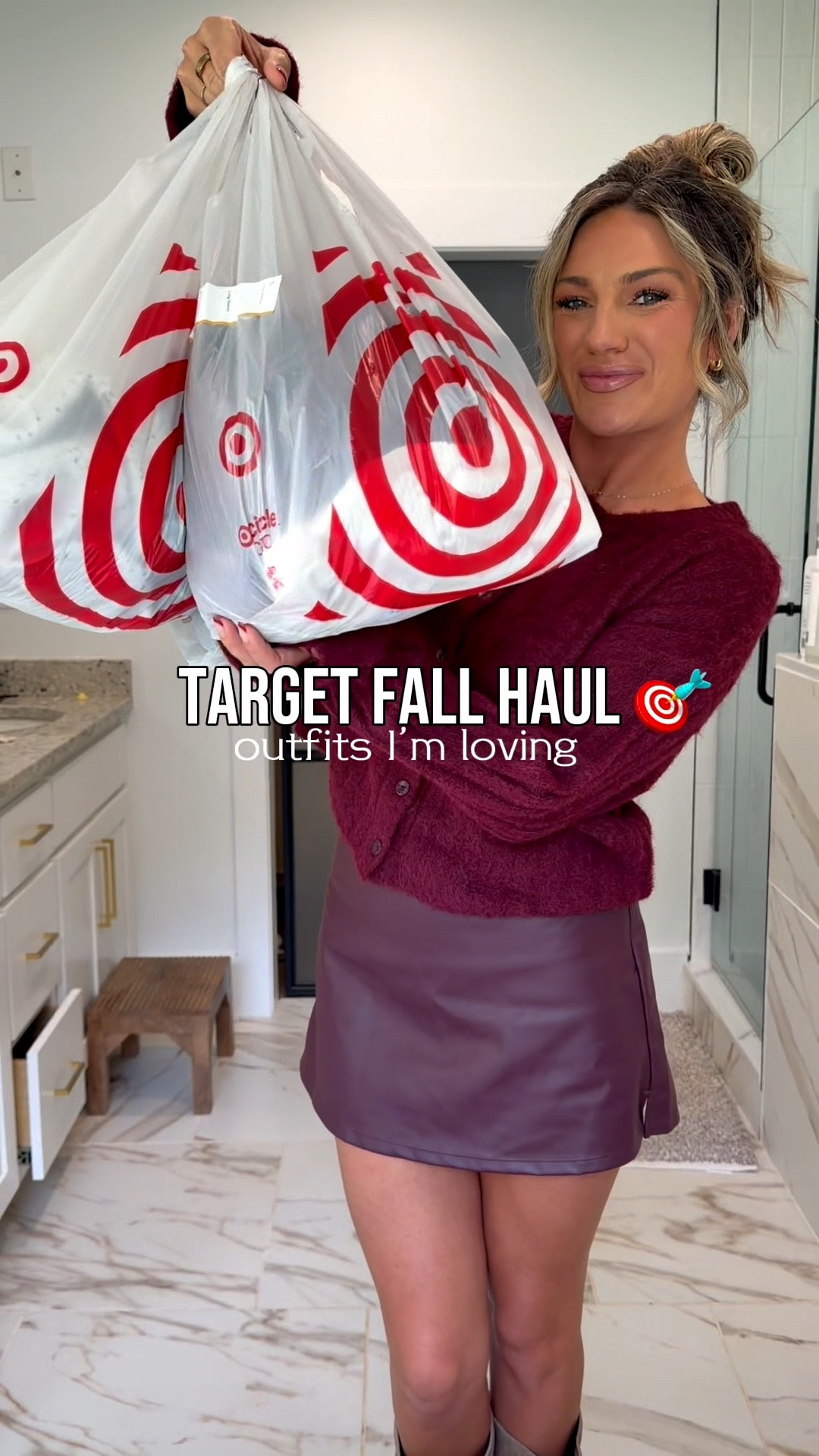 First burgundy cardi - medium
Skort - small
Gray sweater - large 
Skirt - 6 - needed 4
Burgundy polo crewneck - medium
Pants - small
Jacket - small
White vest - large
Brown skort - medium


#targethaul #targetfallfashion

#LTKFindsUnder50 #LTKStyleTip #LTKSaleAlert