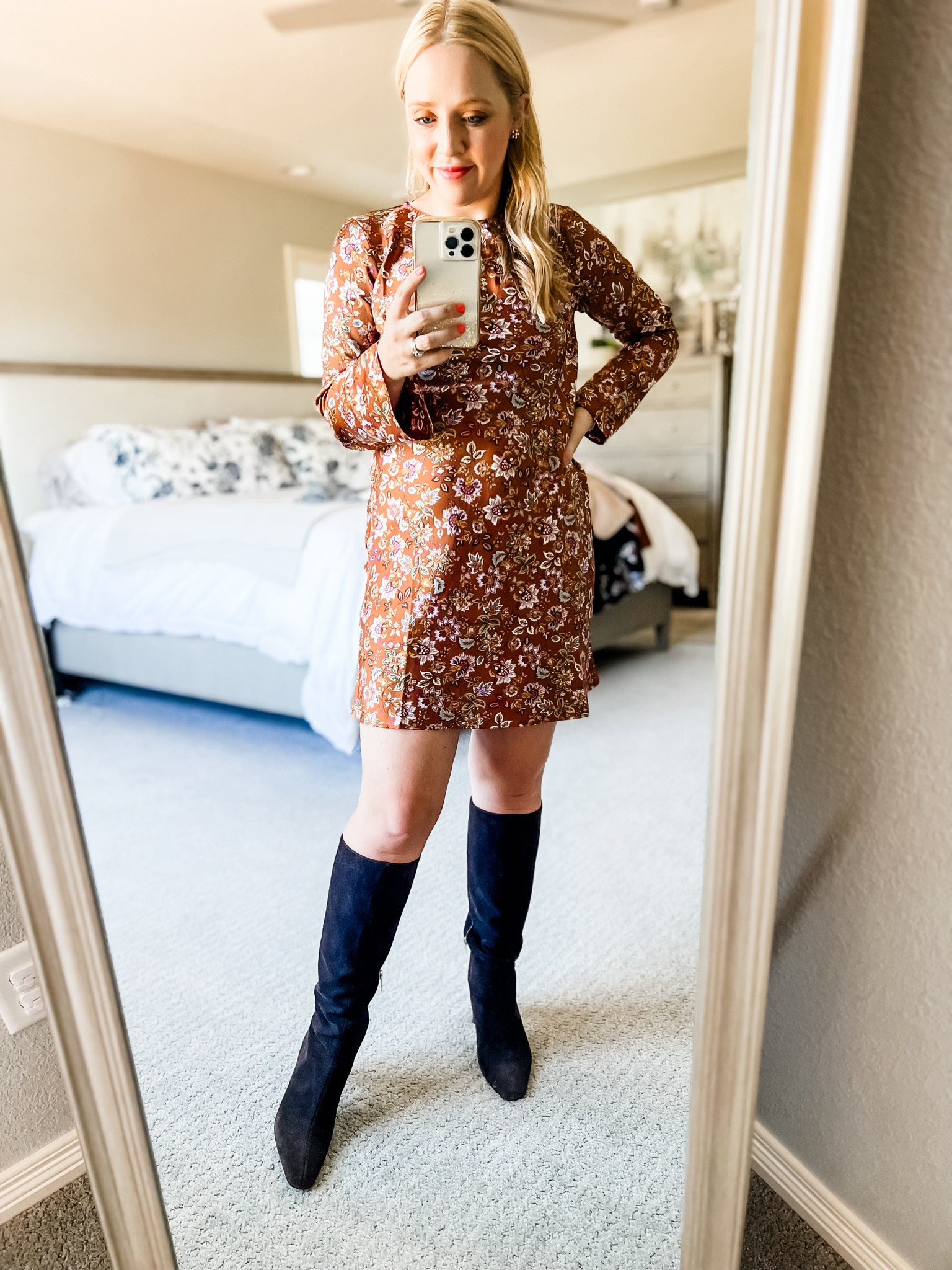 This petite mini dress has a retro vibe and it fits tts. It’s perfect for a fall date night! 
Fall outfits, fall dress, petite, dresses, fall outfit, outfits for fall, loft, petite dress. 

#LTKFindsUnder100 #LTKSaleAlert