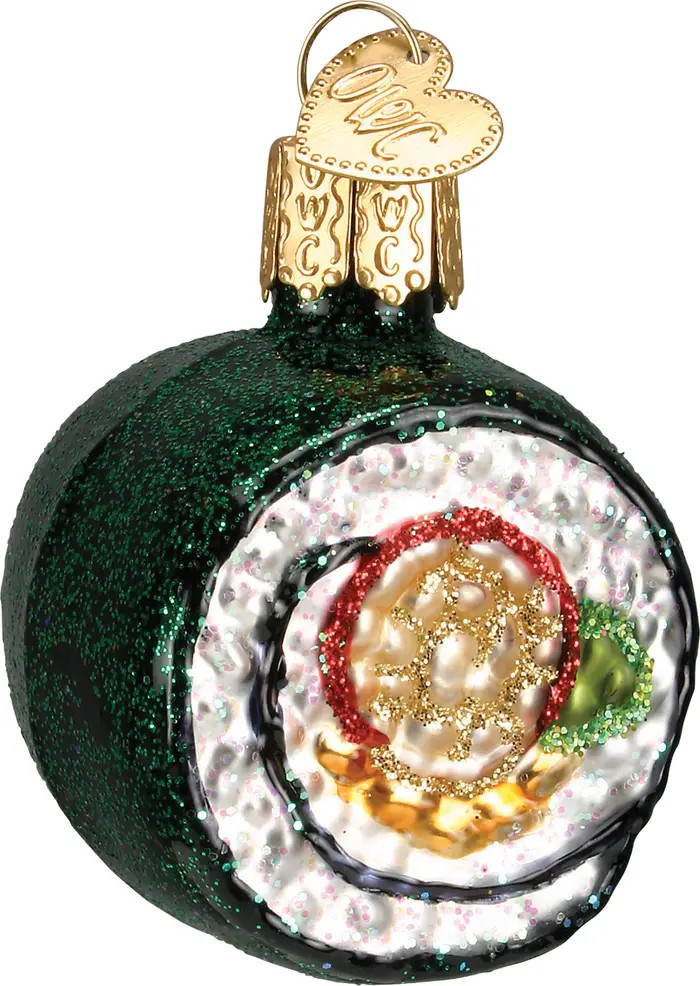 Sushi Roll Glass Ornament | Nordstrom