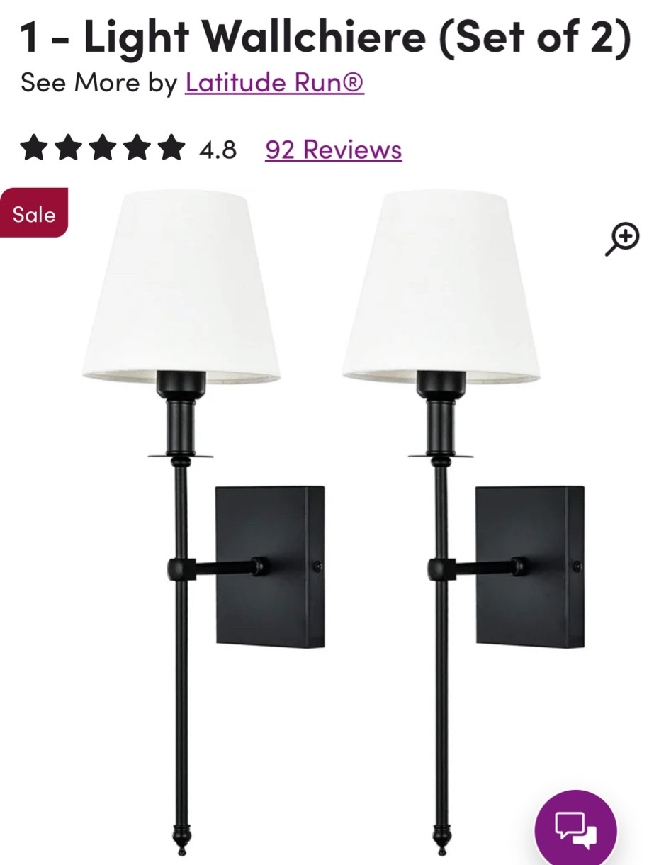 Great sale on this set of black sconces from Wayfair! Classic clean modern and traditional come together 👏🏼 

#LTKunder100 #LTKunder50 #LTKhome