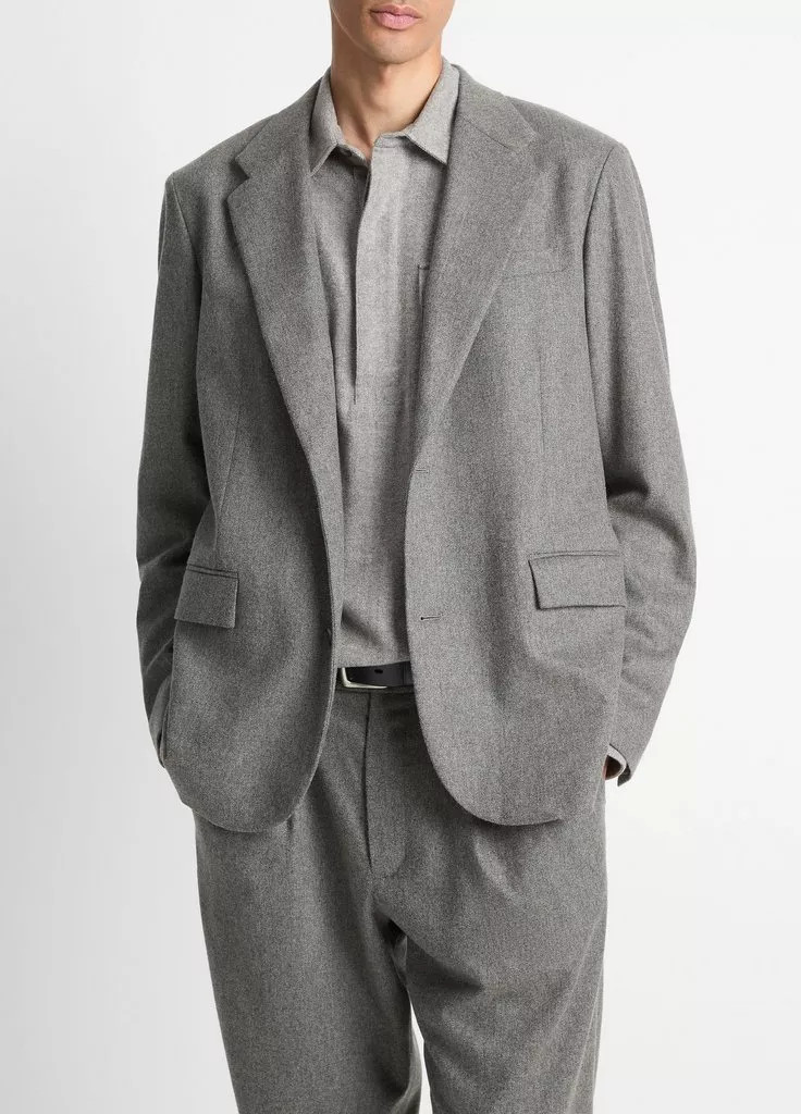 Italian Wool-Blend Flannel Blazer | Vince LLC