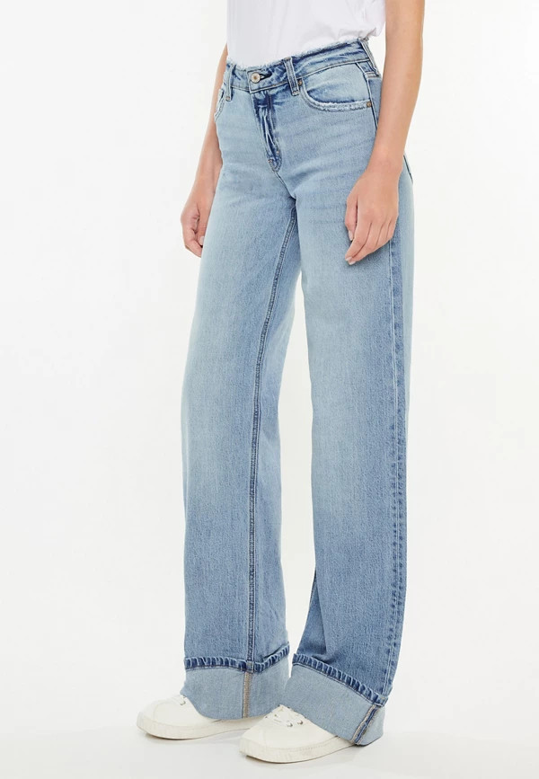 KanCan™ High Rise Cuffed Wide Leg Jean | Maurices