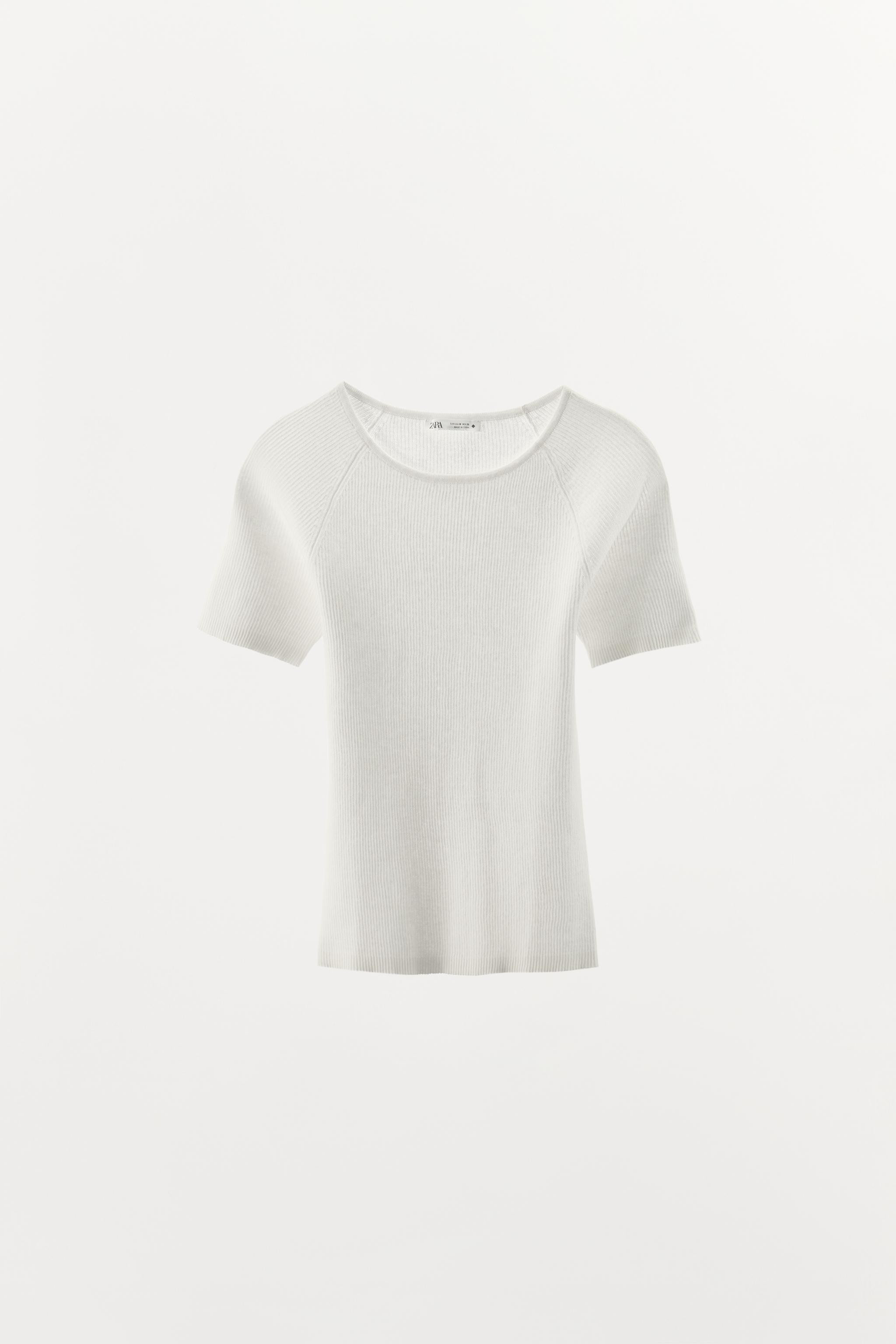 BASIC T-SHIRT AUS RIPPSTRICK | Zara US